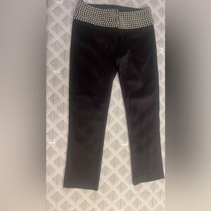 JVN by Jovani Black pants with Silver Accents